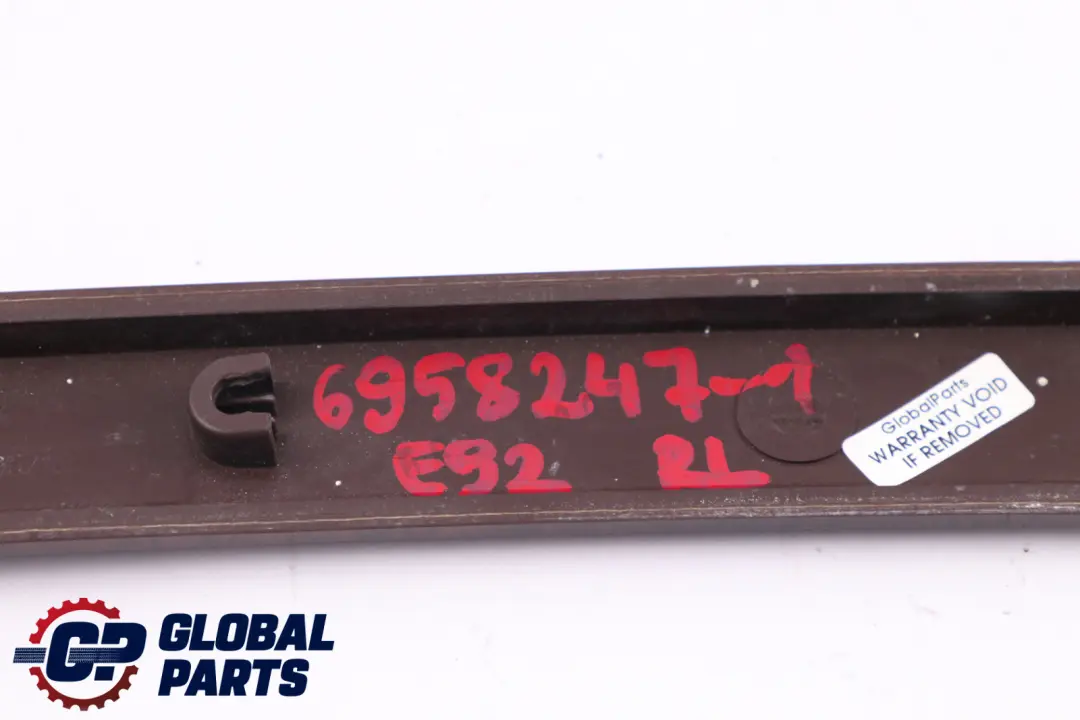 BMW E92 E93 Strip Trim Panel Rear Left N/S Wood Nutwood Nussbaumwurzel - SKU 6958247-1 - Part number 6958247