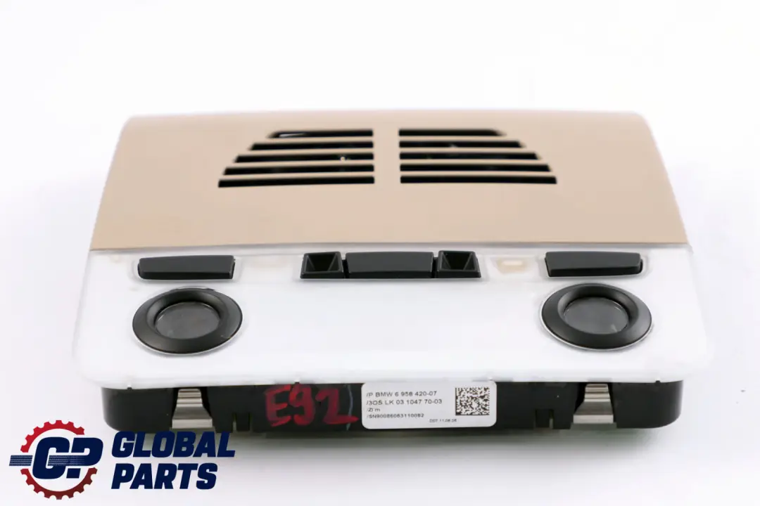 BMW X1 E84 E92 Interior Reading Light Lamp Rear Creambeige - SKU 6958420 - Part number 6958420