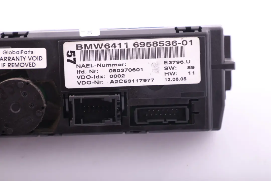 Bedienteil Klimaautomatik für BMW 1 3 er E81 E87 E90 E91 E92 mit Teilenummer 6958536 BMW 1 3 er E81 E87 E90 E91 E92 Bedienteil Klimaautomatik - SKU 6958536 - Teilenummer 6958536