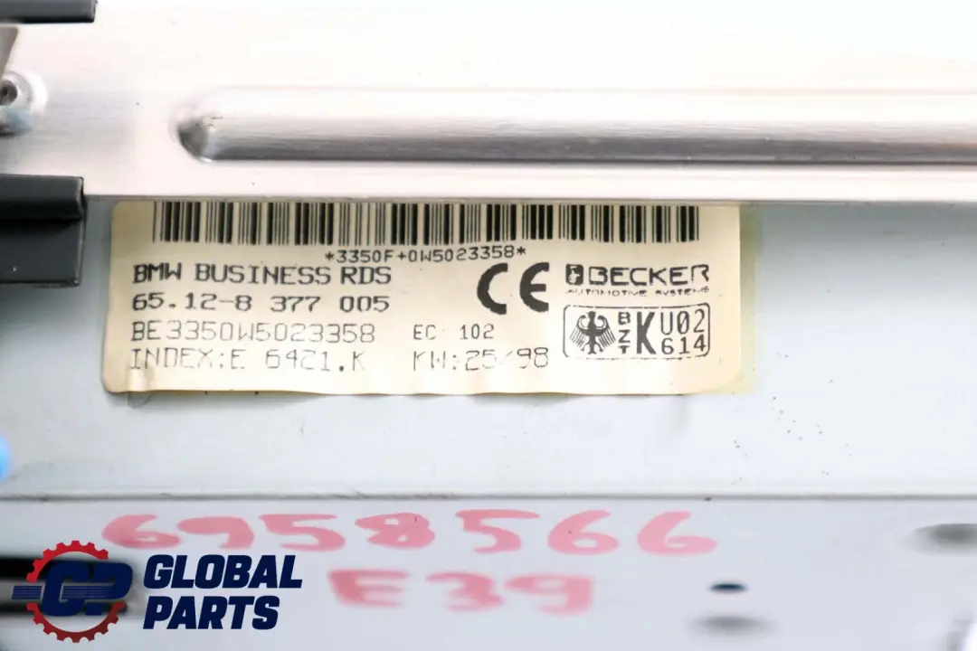 Radio Radioodtwarzacz 8377005 do BMW E39 o numerze 6958566 BMW E39 Radio Radioodtwarzacz 8377005 - SKU 6958566 - Numer Części 6958566