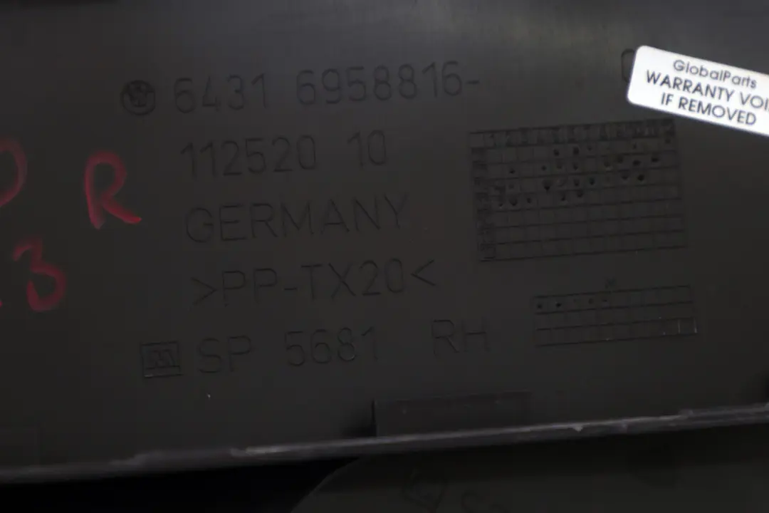 Right O/S Air Microfilter Upper Housing Cover to BMW 3 Series E90 E92 E93 M3 with Part number 6958816 BMW 3 Series E90 E92 E93 M3 Right O/S Air Microfilter Upper Housing Cover - SKU 6958816 - Part number 6958816