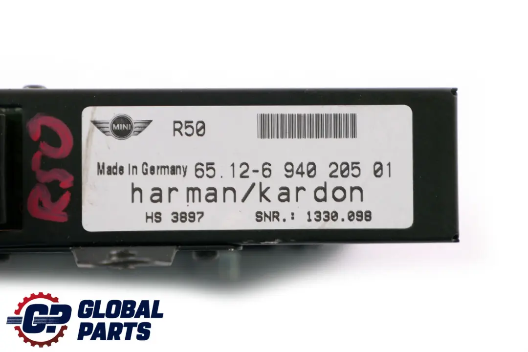 Amplificatore Hifi Sistema Altoparlanti Harman Kardon 6940205 per Mini One R50 R53 con numero di parte 9146708 Mini One R50 R53 Amplificatore Hifi Sistema Altoparlanti Harman Kardon 6940205 - SKU 6959010 - Numero di parte 9146708