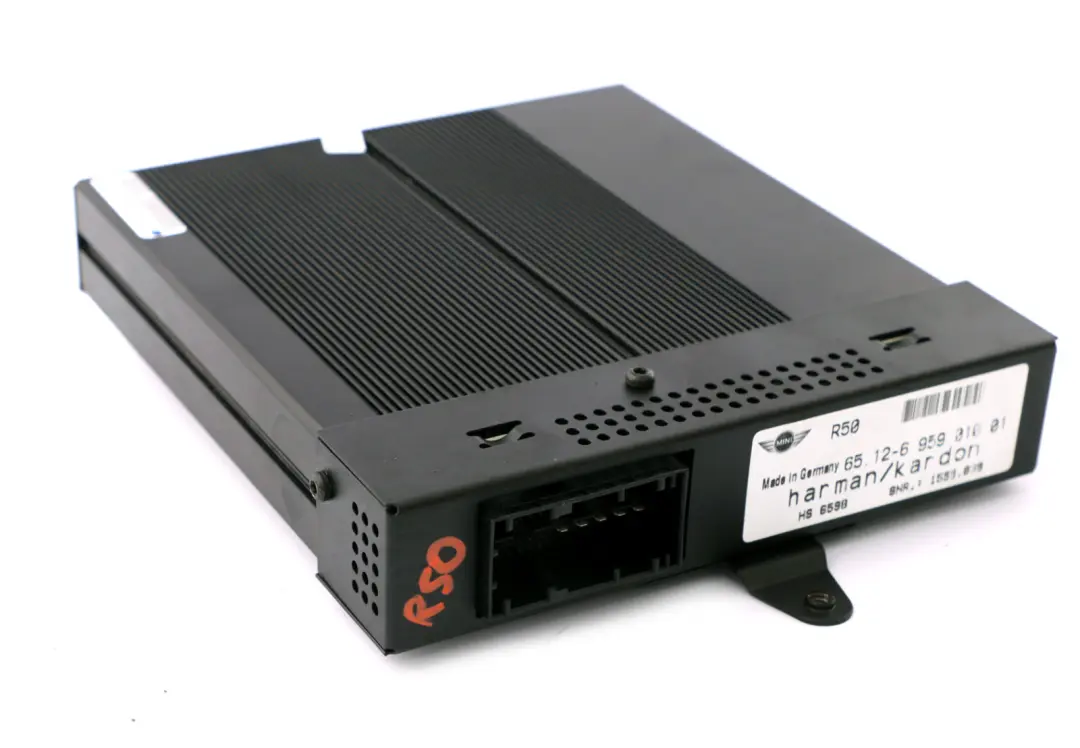 Amplifier Hifi Speaker System Harman Kardon 6940205 to Mini One R50 R53 with Part number 9146708 Mini One R50 R53 Amplifier Hifi Speaker System Harman Kardon 6940205 - SKU 6959010 - Part number 9146708