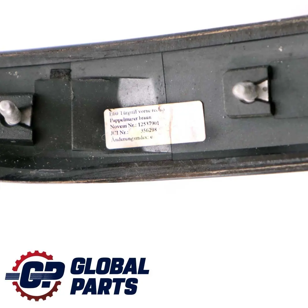 Handle Trim Strip Front Right O/S Poplar Woodgrain Brown to BMW 5 Series E60 Cover with Part number 6959334 BMW 5 Series E60 Cover Handle Trim Strip Front Right O/S Poplar Woodgrain Brown - SKU 6959334 - Part number 6959334