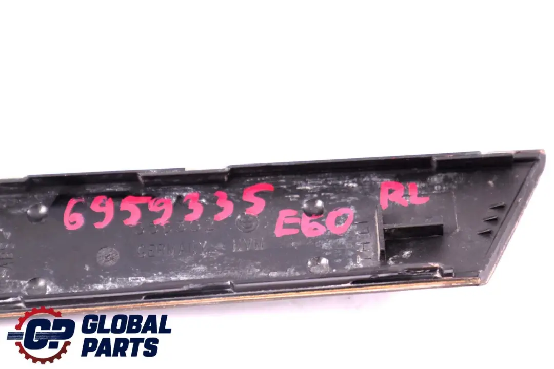 Handle Trim Strip Rear Left N/S Poplar Woodgrain Brown to BMW 5 Series E60 E61 with Part number 6959335 BMW 5 Series E60 E61 Handle Trim Strip Rear Left N/S Poplar Woodgrain Brown - SKU 6959335 - Part number 6959335