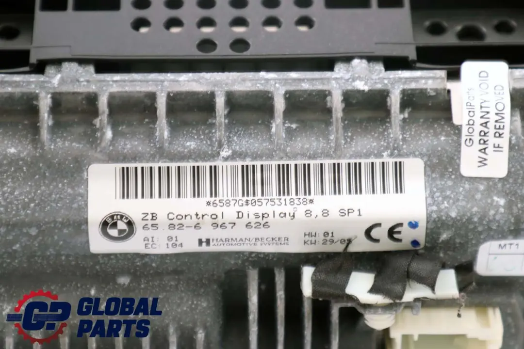 Ecran de contrôle du tableau de bord 8,8" 6967626 pour BMW E65 E66 à propos du numéro de pièce 6960096 BMW E65 E66 Ecran de contrôle du tableau de bord 8,8" 6967626 - SKU 6960096 - Numéro de pièce 6960096