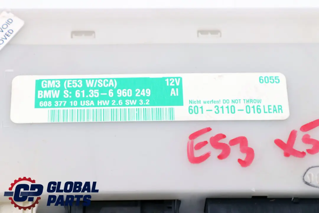 BMW X5 E53 Basic Body Control Unit Module GM3 - SKU 6960249 - Part number 9117101