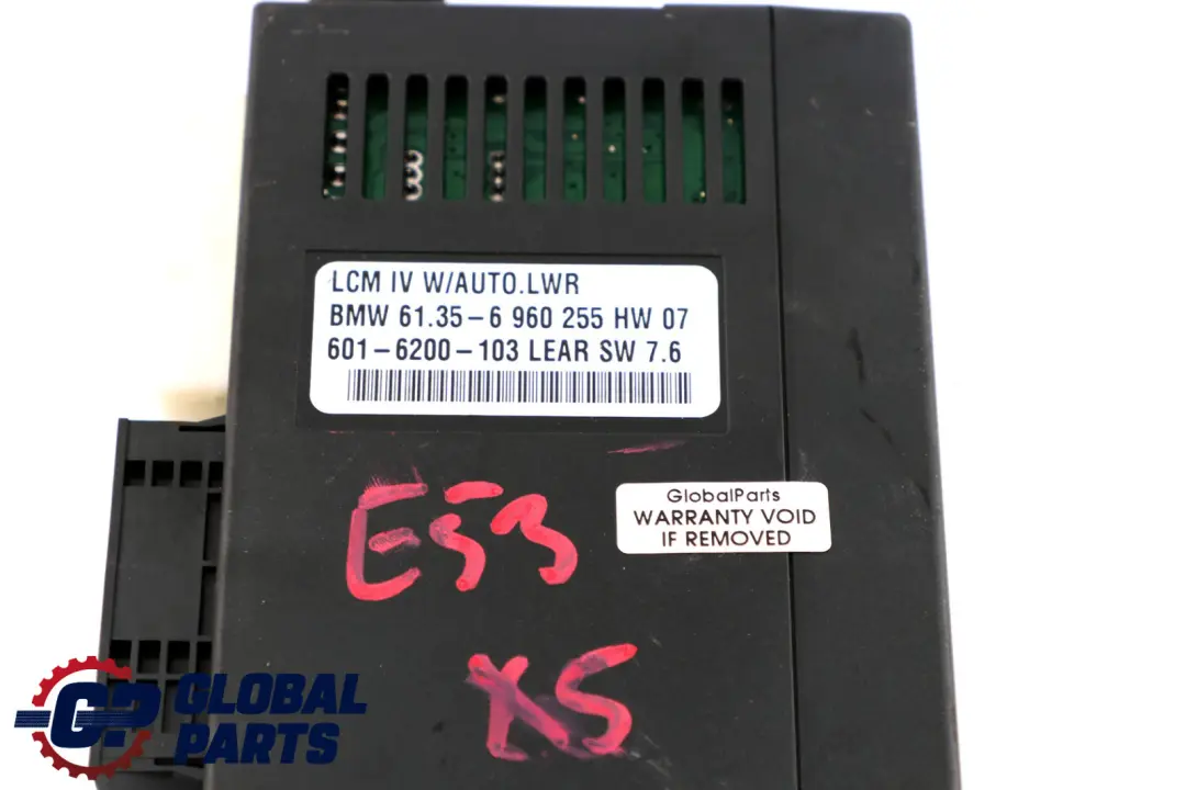 BMW X5 Series E53 Light Check Module Control Unit ECU Lear LCM IV LWR - SKU 6960255 - Part number 6960255