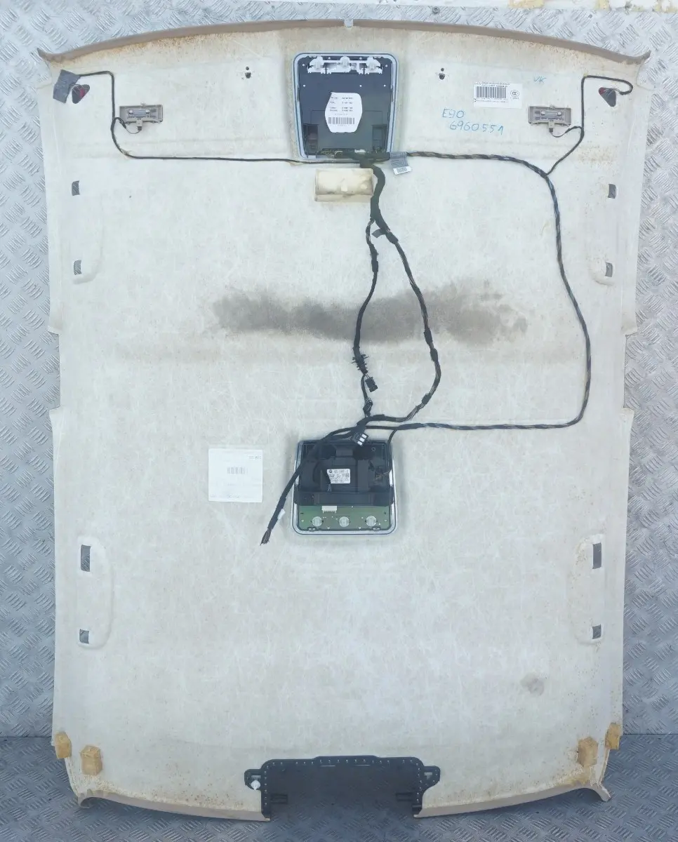 Genuine BMW 3 Series E90 Headlining Moulded Roof Lining Beige to with Part number 6960551 Genuine BMW 3 Series E90 Headlining Moulded Roof Lining Beige - SKU 6960551 - Part number 6960551