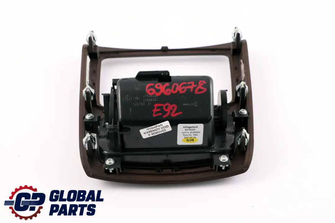 BMW 3 Series E92 E93 Centre Console Rear Cover Wood Nutwood Nussbaumwurzel - SKU 6960678 - Part number 6960678