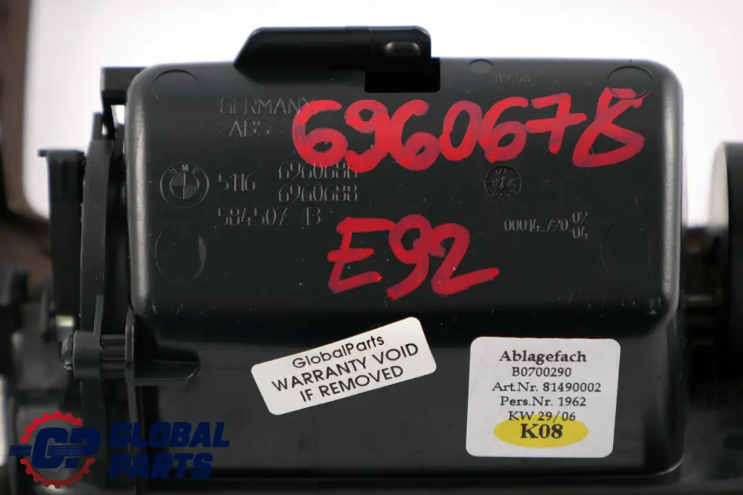 Consola Central Tapa Trasera Madera Nuez Nussbaumwurzel para BMW 3 E92 E93 con número de pieza 6960678 BMW 3 E92 E93 Consola Central Tapa Trasera Madera Nuez Nussbaumwurzel - SKU 6960678 - Número de pieza 6960678