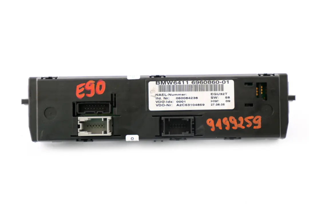 Controllo aria condizionata per BMW E87 E90 E91 LCI con numero di parte 6960860 BMW E87 E90 E91 LCI Controllo aria condizionata - SKU 6960860 - Numero di parte 6960860
