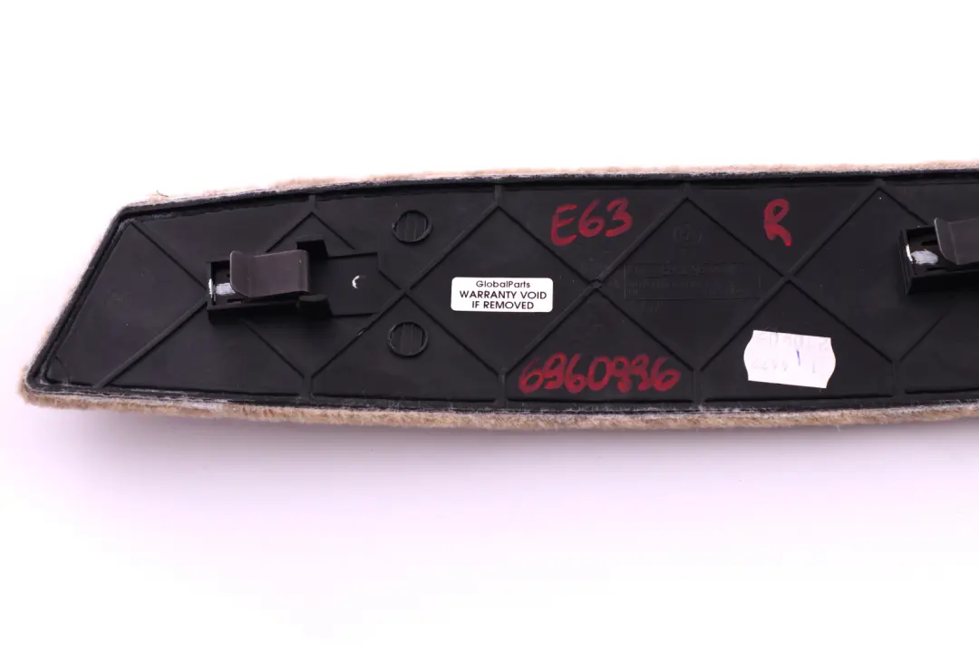 BMW 6 er E63 E64 Verkleidung Mittenkonsole hinten rechts CREAMBEIGE 6960992 - SKU 6960996 - Teilenummer 6960996