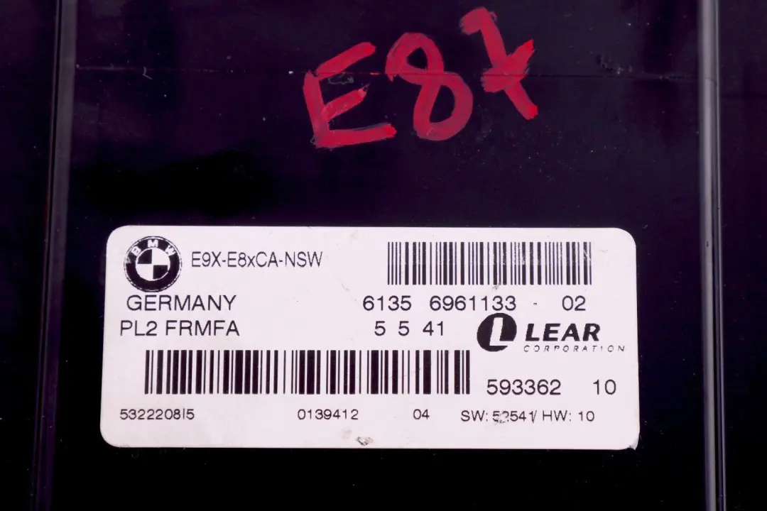 BMW E87 Module D'Éclairage ECU LCM Module Plancher PL2 FRMFA - SKU 6961133-2 - Numéro de pièce 6961133