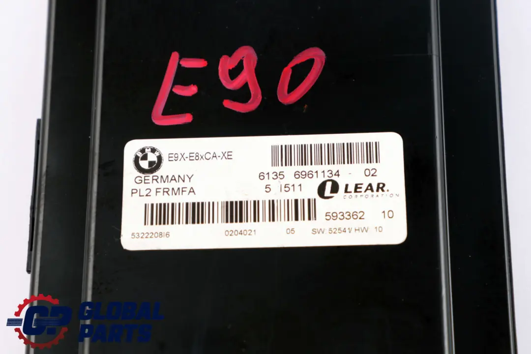Fußraum-Lichtkontrollmodul Steuergerät ECU PL2 FRMFA für BMW E90 mit Teilenummer 6961134 BMW E90 Fußraum-Lichtkontrollmodul Steuergerät ECU PL2 FRMFA - SKU 6961134 - Teilenummer 6961134