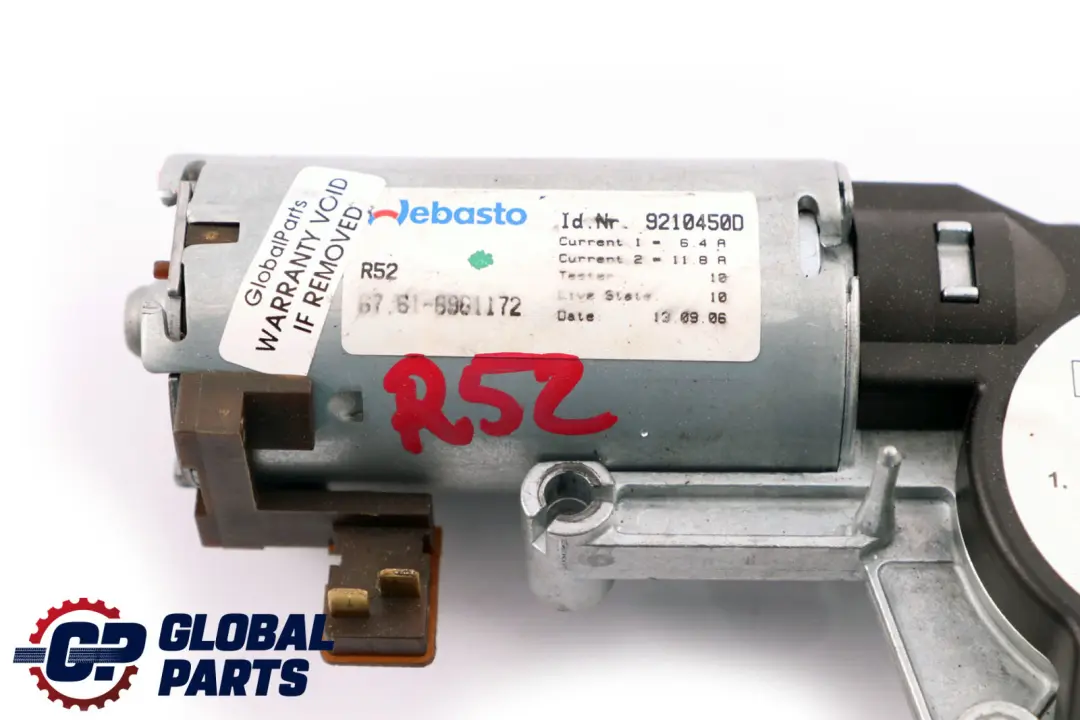 Mini R52 Cabriolet Moteur De Toit Ouvrant Coulissant Pliable Webasto - SKU 6961172 - Numéro de pièce 6961172