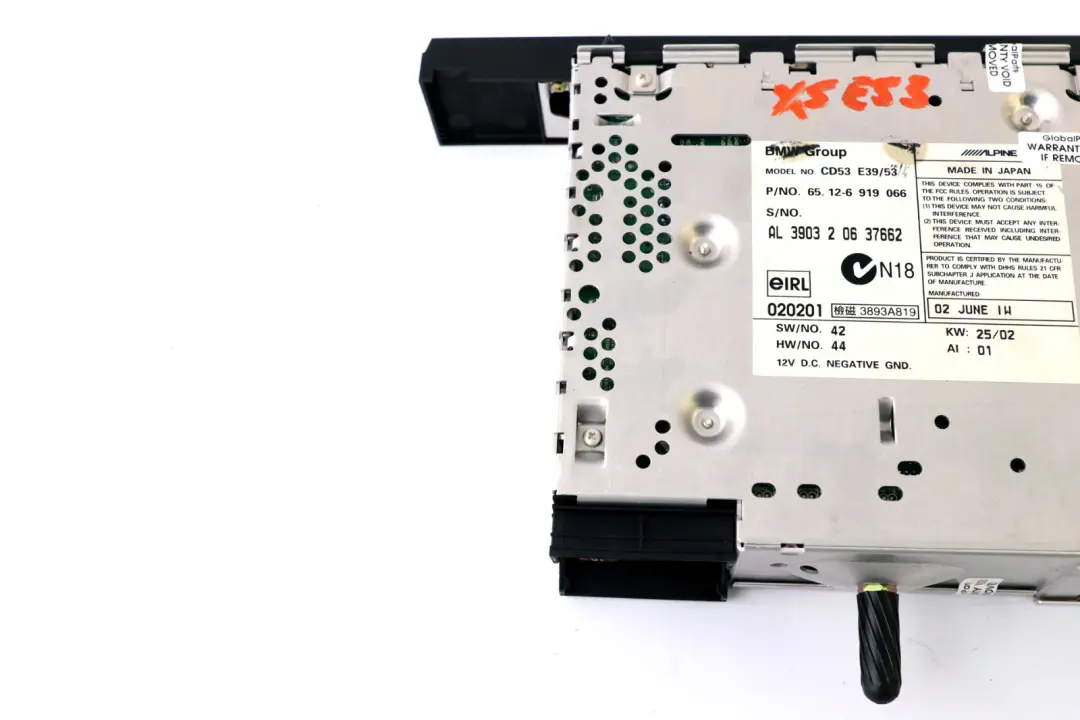 Radio Reproductor CD Negocios para BMW 5 X5 E39 E53 con número de pieza 6961218 BMW 5 X5 E39 E53 Radio Reproductor CD Negocios - SKU 6961218 - Número de pieza 6961218