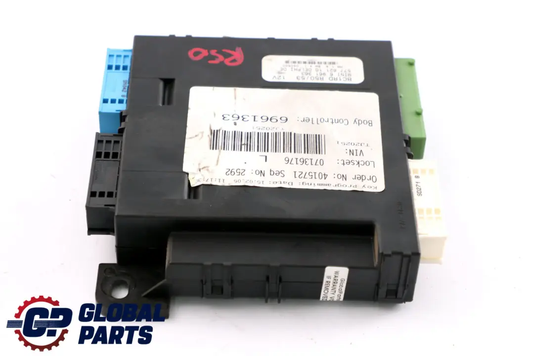 Body Control Unit Modulo Base BCM per Mini Cooper One R50 R53 con numero di parte 6961363 Mini Cooper One R50 R53 Body Control Unit Modulo Base BCM - SKU 6961363 - Numero di parte 6961363