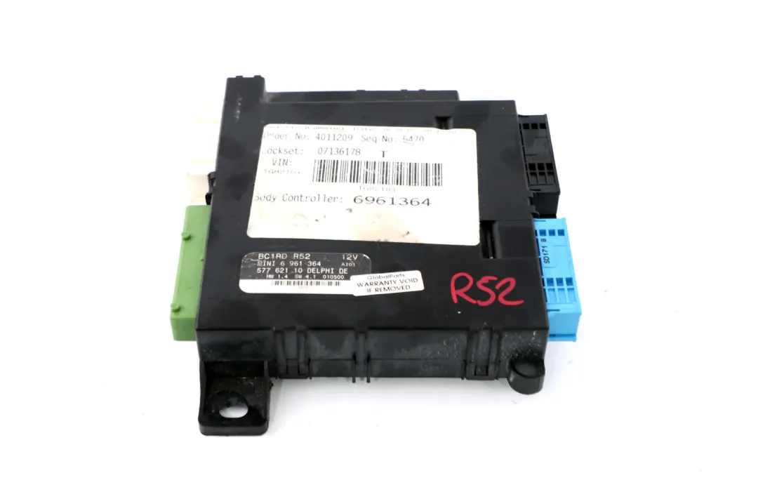 Module de base de l'unité de contrôle du corpsBCM pour Mini Cooper One R50 R53 à propos du numéro de pièce 6961364 Mini Cooper One R50 R53 Module de base de l'unité de contrôle du corpsBCM - SKU 6961364 - Numéro de pièce 6961364