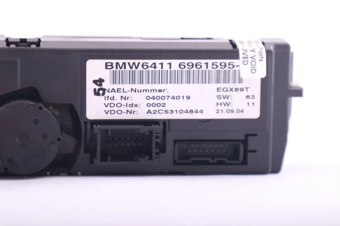 BMW 1 3 SERIES E87 E90 E91 Automatic air conditioning control switch - SKU 6961595 - Part number 6961595