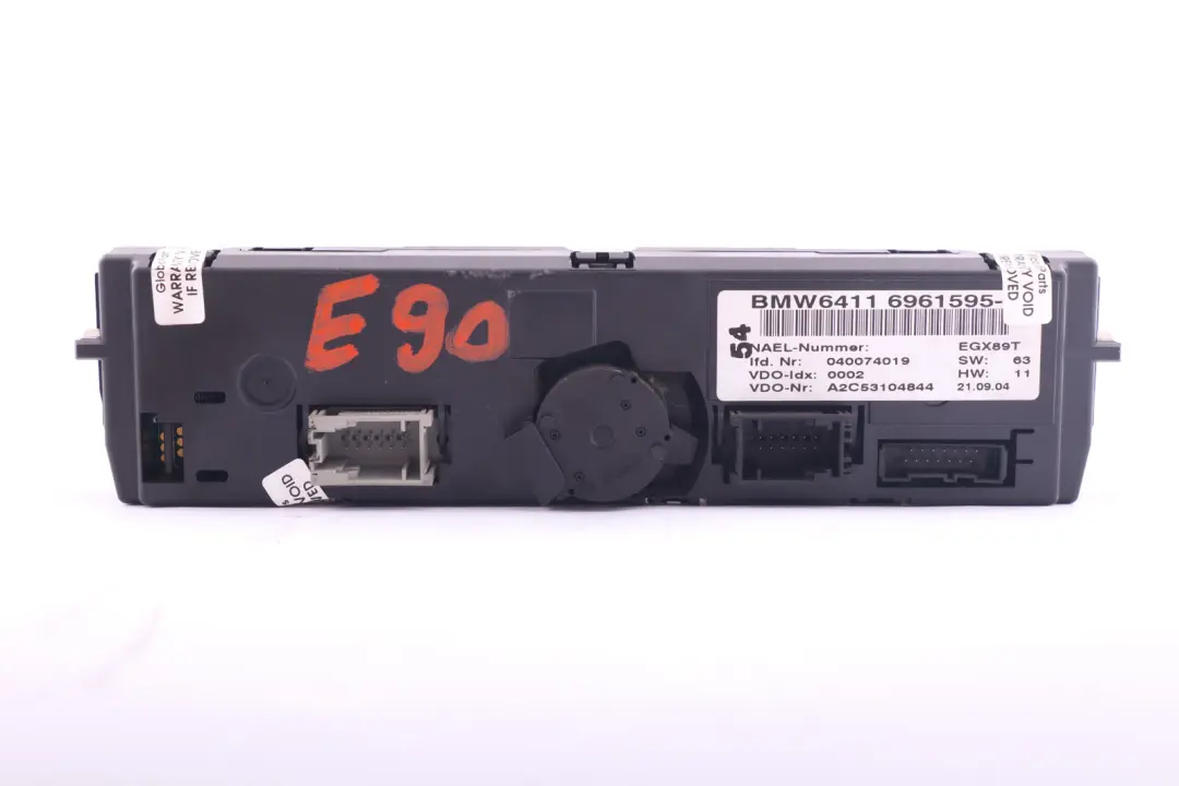 BMW E87 E90 E91 Automatique Unite de Commande Climatisation Interrupteur - SKU 6961595 - Numéro de pièce 6961595
