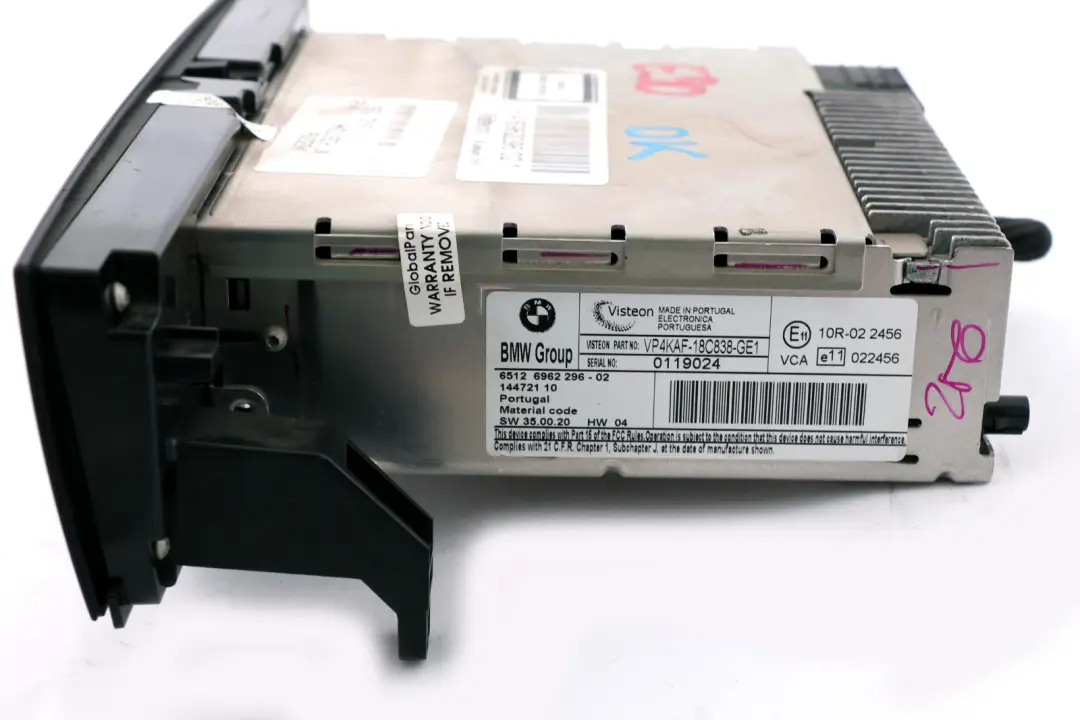 Radio Business CD to BMW E81 E87 E88 E89 E90 E91 E92 E93 with Part number 6962296 BMW E81 E87 E88 E89 E90 E91 E92 E93 Radio Business CD - SKU 6962296 - Part number 6962296