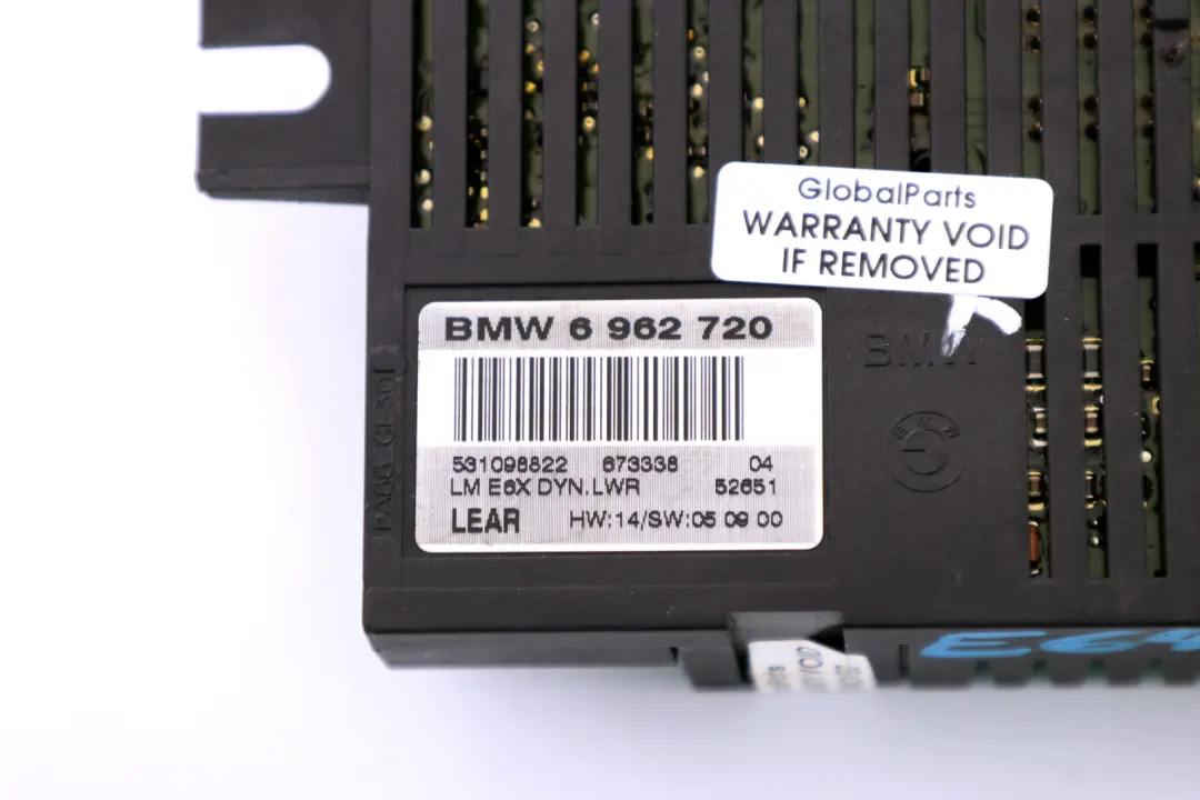 Light Control Module Unit Lear LM E6X DYN. LWR (LCM) to BMW 6 SERIES E64 with Part number 6962720 BMW 6 SERIES E64 Light Control Module Unit Lear LM E6X DYN. LWR (LCM) - SKU 6962720-1 - Part number 6962720