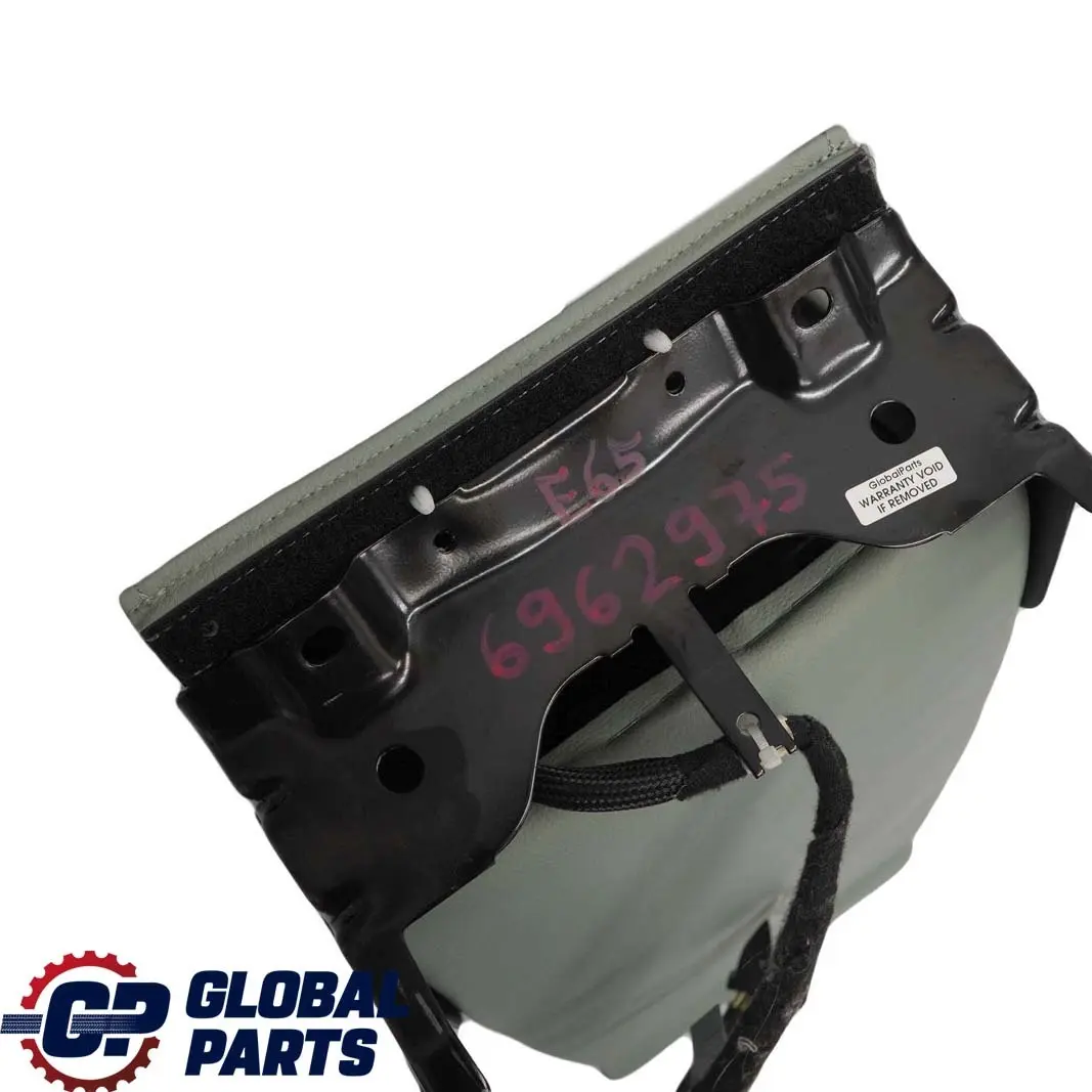 BMW 7 Series E65 E66 Rear Seat Armrest Headrest Console Leather Nasca Green - SKU 6962975 - Part number 6962975