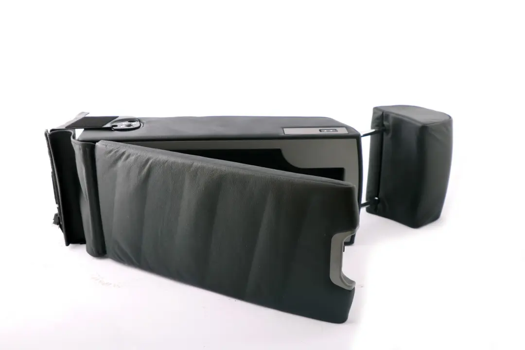 Armrest BMW E65 E66 Rear Headrest Console Black Leather Nasca to Rear Seat with Part number 6962980 Rear Seat Armrest BMW E65 E66 Rear Headrest Console Black Leather Nasca - SKU 6962980 - Part number 6962980