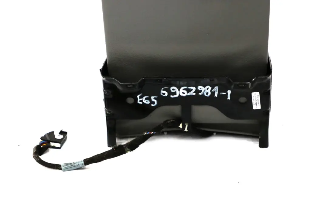 BMW 7 Series E65 E66 1 Rear Seat Armrest Headrest Console Leather Grey - SKU 6962981-1 - Part number 6962981