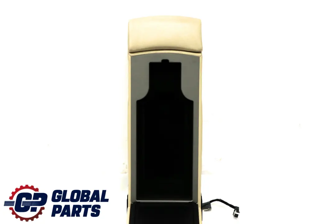 BMW 7 Series E65 E66 Rear Seat Headrest Armrest Console Leather Cream Beige - SKU 6962986 - Part number 6962986