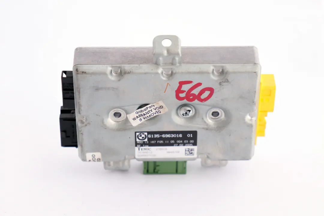 Control Module BMW E60 E61 E63 Passenger Side Door Unit to Air with Part number 6963016 Air Control Module BMW E60 E61 E63 Passenger Side Door Unit - SKU 6963016 - Part number 6963016