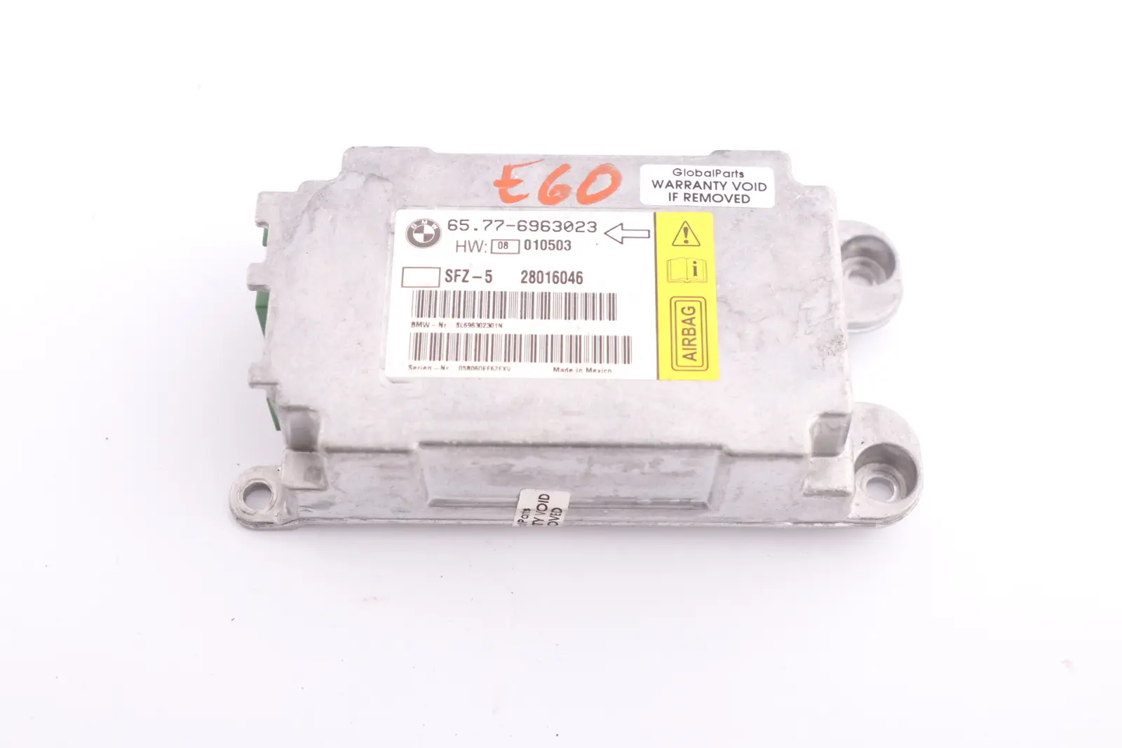 BMW 5 6 Series E60 E61 E63 Airbag ECU Control Unit Centre Vehicle Sensor
