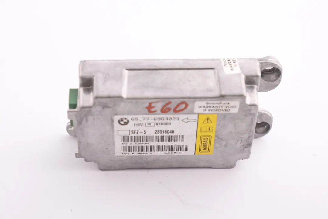BMW 5 6 Series E60 E61 E63 Airbag ECU Control Unit Centre Vehicle Sensor - SKU 6963023 - Part number 6941018