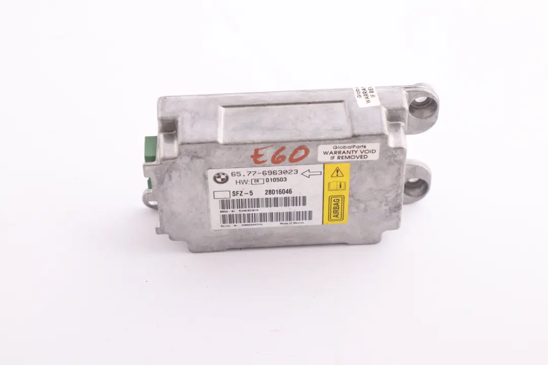 BMW 5 6 Series E60 E61 E63 Airbag ECU Control Unit Centre Vehicle Sensor - SKU 6963023 - Part number 6941018