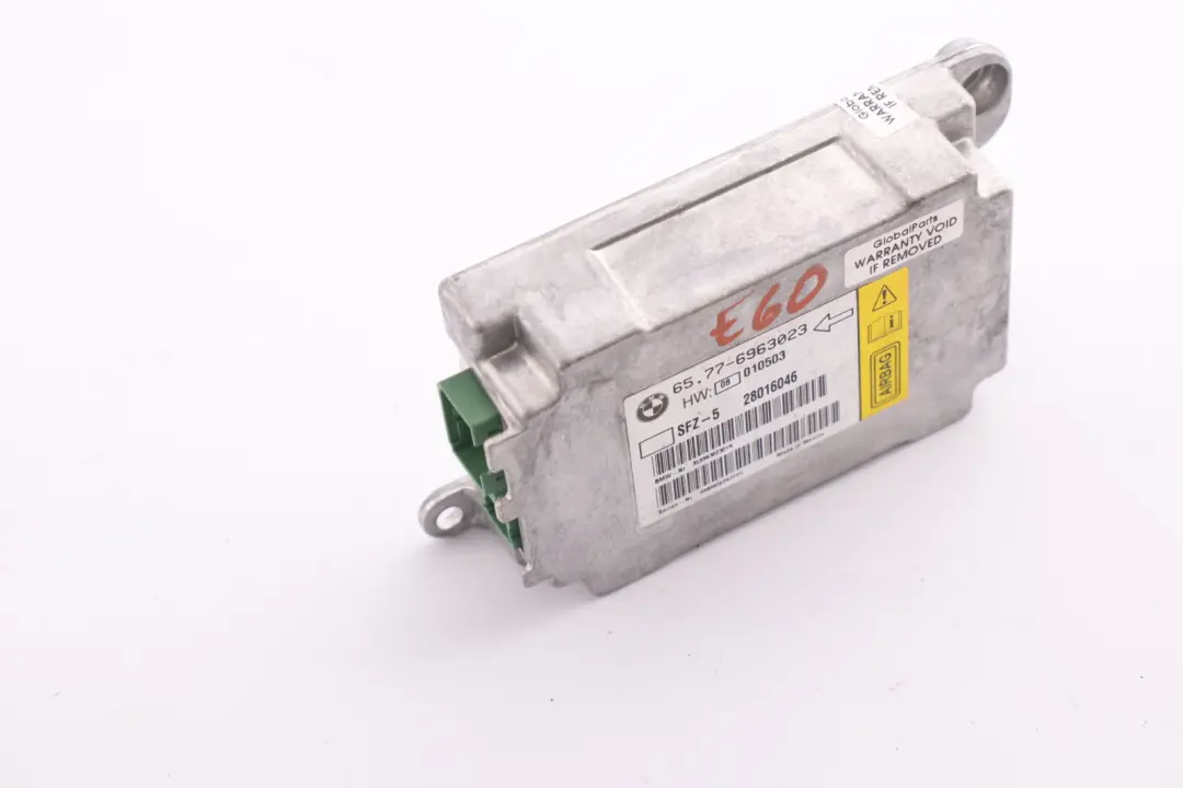 Airbag Centralina Unità di Controllo Sensore Veicolo Centrale per BMW E60 E61 E63 con numero di parte 6941018 BMW E60 E61 E63 Airbag Centralina Unità di Controllo Sensore Veicolo Centrale - SKU 6963023 - Numero di parte 6941018