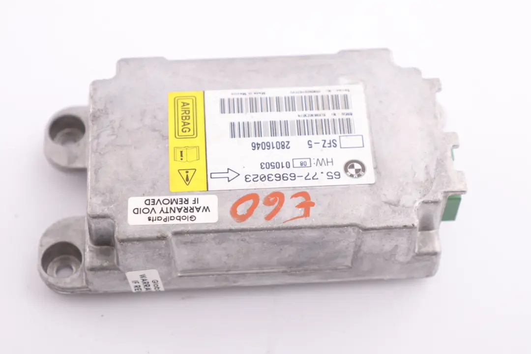 BMW 5 6 Series E60 E61 E63 Airbag ECU Control Unit Centre Vehicle Sensor - SKU 6963023 - Part number 6941018