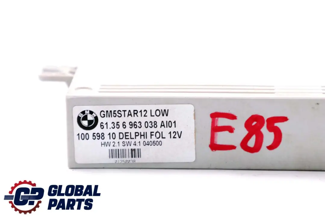 Unité de contrôle de la carrosserie Modul GM5STAR12 LOW pour BMW Z4 E85 à propos du numéro de pièce 6963038 BMW Z4 E85 Unité de contrôle de la carrosserie Modul GM5STAR12 LOW - SKU 6963038 - Numéro de pièce 6963038