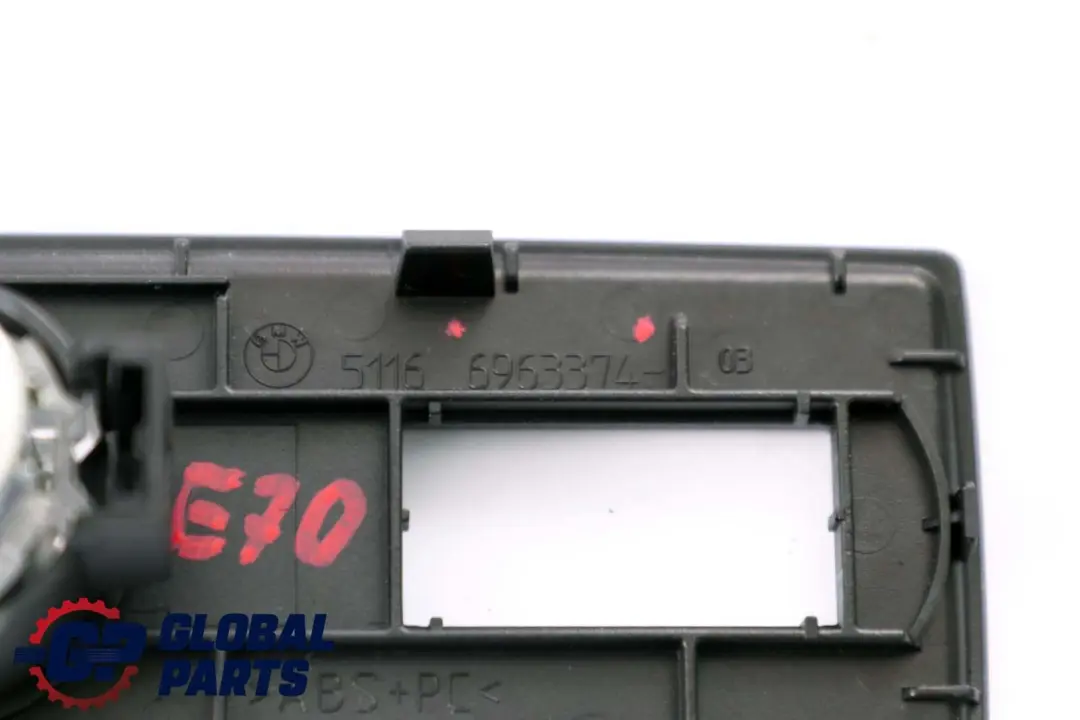 BMW X5 E70 X6 E71 Cache arriere Garniture Console Centrale Noir - SKU 6963374 - Numéro de pièce 6963374