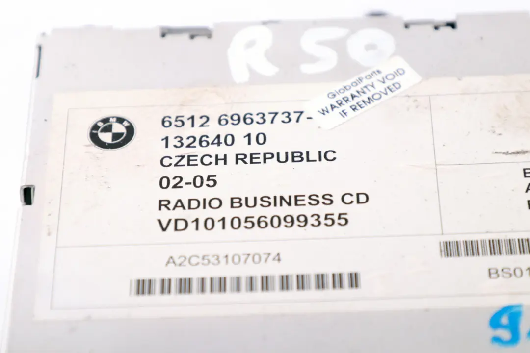 Mini Cooper One R50 R52 R53 Radio Boost CD Player Unit Head - SKU 6963737 - Part number 6963737