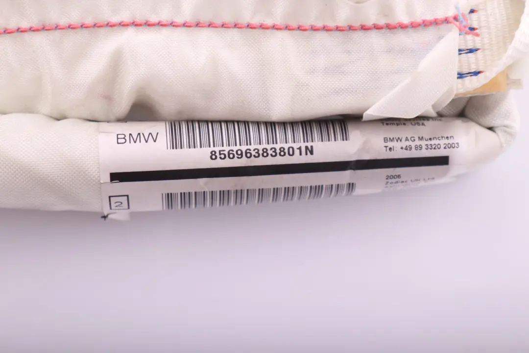 BMW 6 Series E63 Airbag Latéral Conducteur Droit Head Airbag - SKU 6963838 - Numéro de pièce 6963838