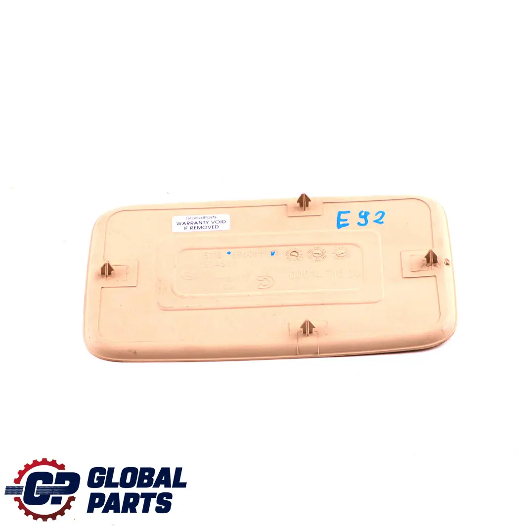 BMW Serie 3 E92 E93 Inserto gomma posteriore console centrale Creambeige 6960691 - SKU 6963908 - Numero di parte 6960695
