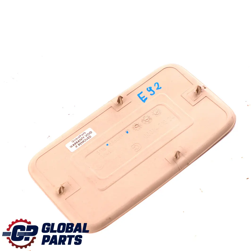 BMW 3 Series E92 E93 Centre Console Rear Rubber Insert Creambeige 6960691 - SKU 6963908 - Part number 6960695