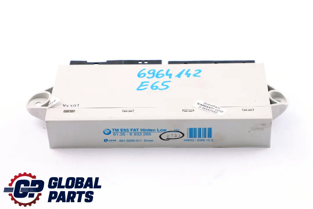 BMW 7 Series E65 E66 E67 Control Unit Door Rear Driver-Side 6933266 - SKU 6964142 - Part number 6964142