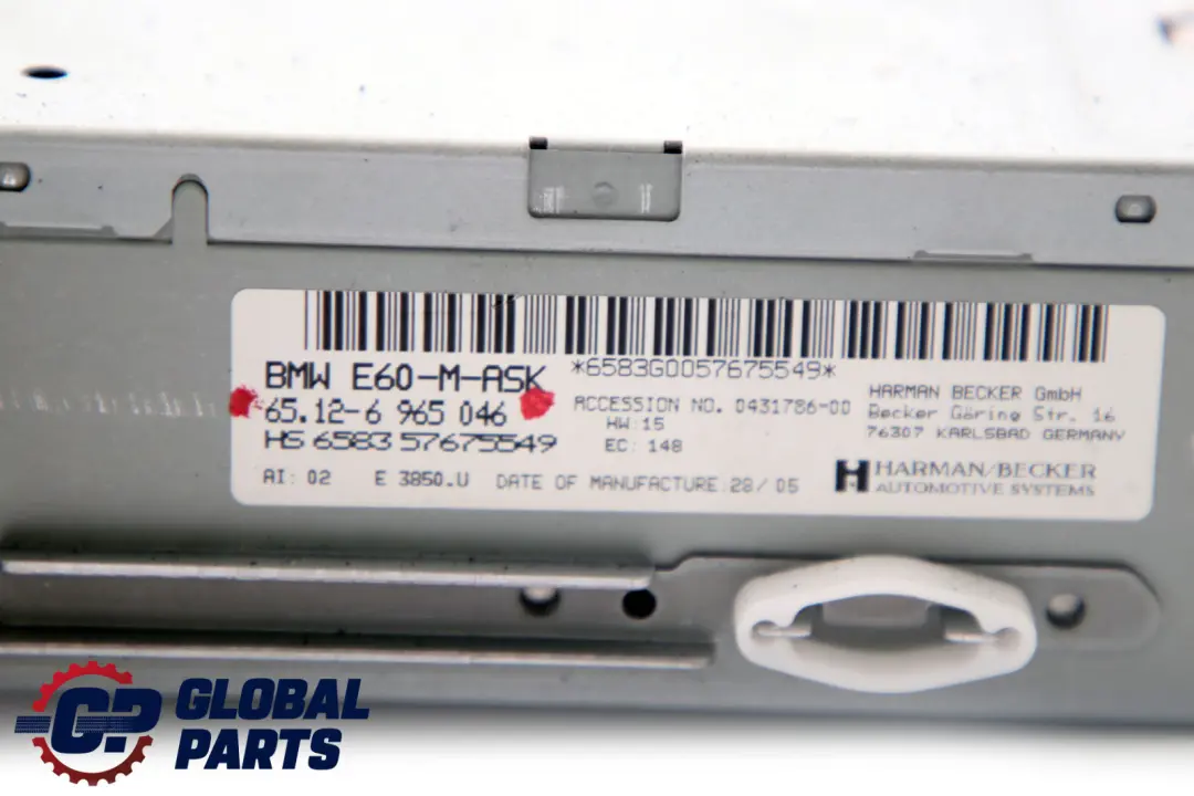 BMW 5 6 Series E60 E61 E63 M-ASK M-Audio System Controller CD Player - SKU 6965046 - Part number 6965046