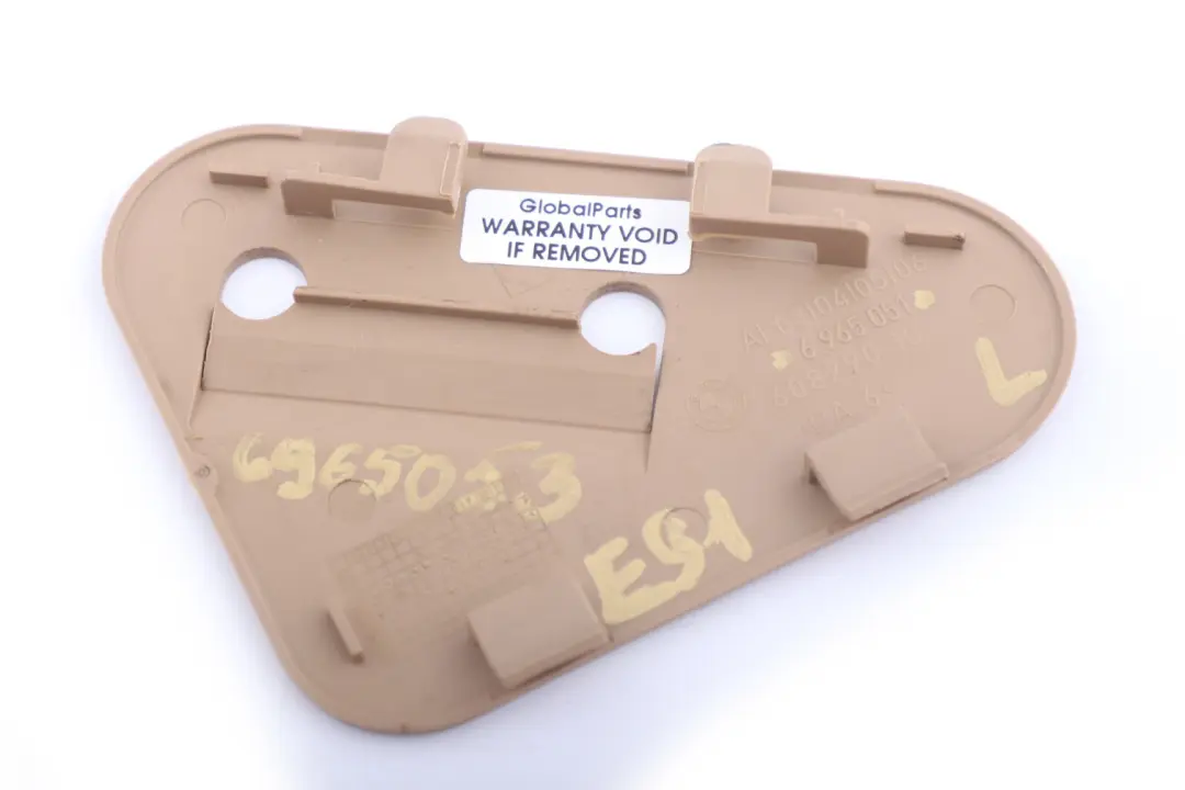 Front Left Seat Trim Cover Covering N/S Beige 6965051 to BMW 3 Series E91 with Part number 6965053 BMW 3 Series E91 Front Left Seat Trim Cover Covering N/S Beige 6965051 - SKU 6965053 - Part number 6965053