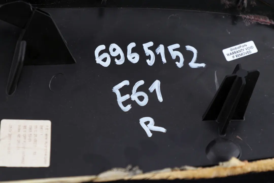 Side Finisher Corner Rear Seat Right O/S Cloth Anthracite to BMW E61 with Part number 6965152 BMW E61 Side Finisher Corner Rear Seat Right O/S Cloth Anthracite - SKU 6965152 - Part number 6965152