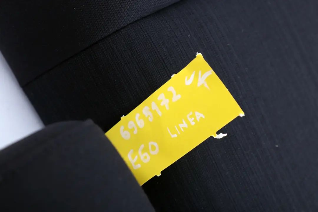 Right O/S Seat Cover Backrest Cloth Black Anthracite to BMW 5 Series E60 Rear with Part number 6965172 BMW 5 Series E60 Rear Right O/S Seat Cover Backrest Cloth Black Anthracite - SKU 6965172 - Part number 6965172