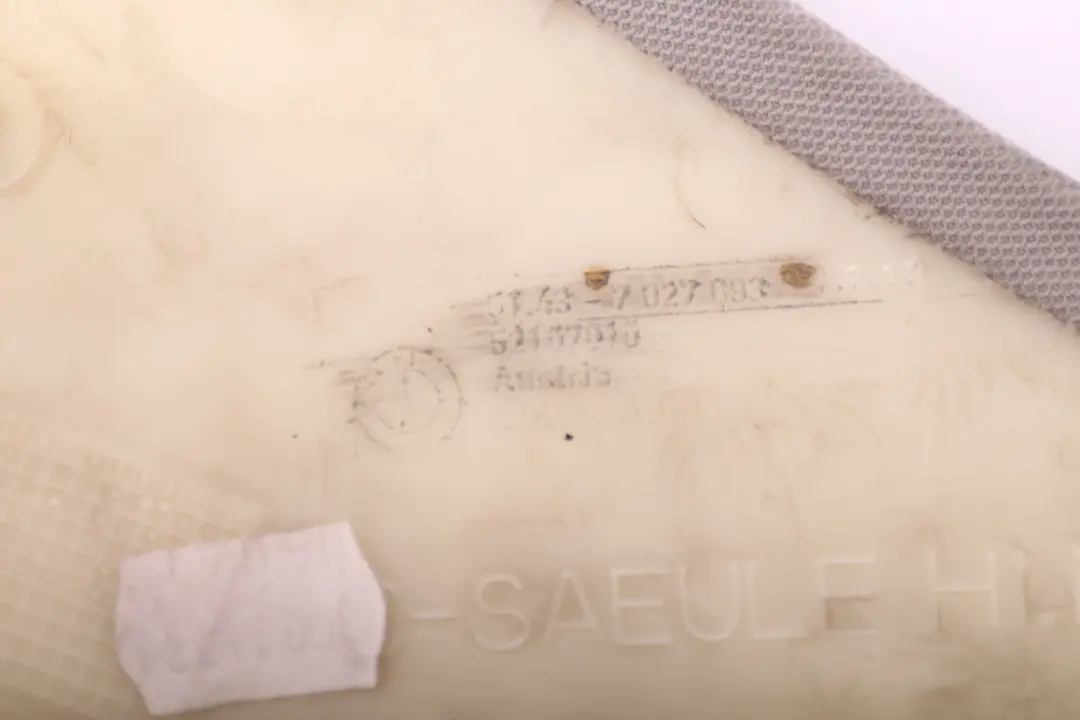 Trim Panel C-column Rear Left N/S Himmelgrau Grey to BMW E60 Cover with Part number 6965449 BMW E60 Cover Trim Panel C-column Rear Left N/S Himmelgrau Grey - SKU 6965449 - Part number 6965449