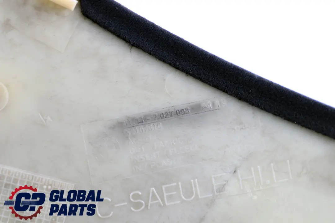 Pannello Rivestimento Colonna Posteriore Sinistra Nero Antracite per BMW E60 con numero di parte 7027093 BMW E60 Pannello Rivestimento Colonna Posteriore Sinistra Nero Antracite - SKU 6965457-1 - Numero di parte 7027093